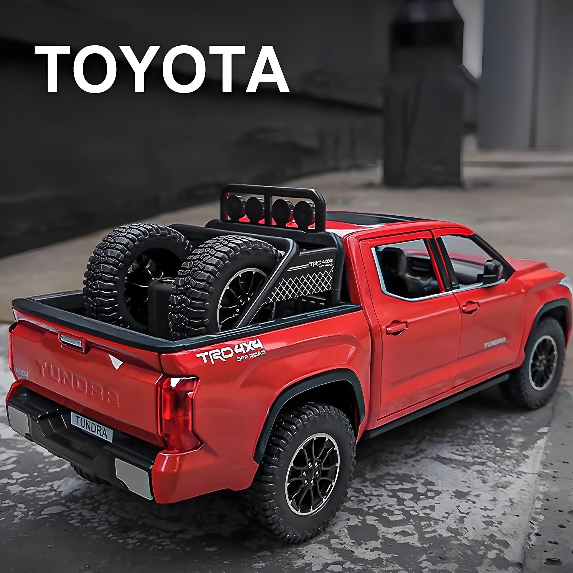 Anmyjuly 1/24 Scale Pickup Truck Toy Car Metal Die-Casting Model,Suitable for Boys as a Gift,Red