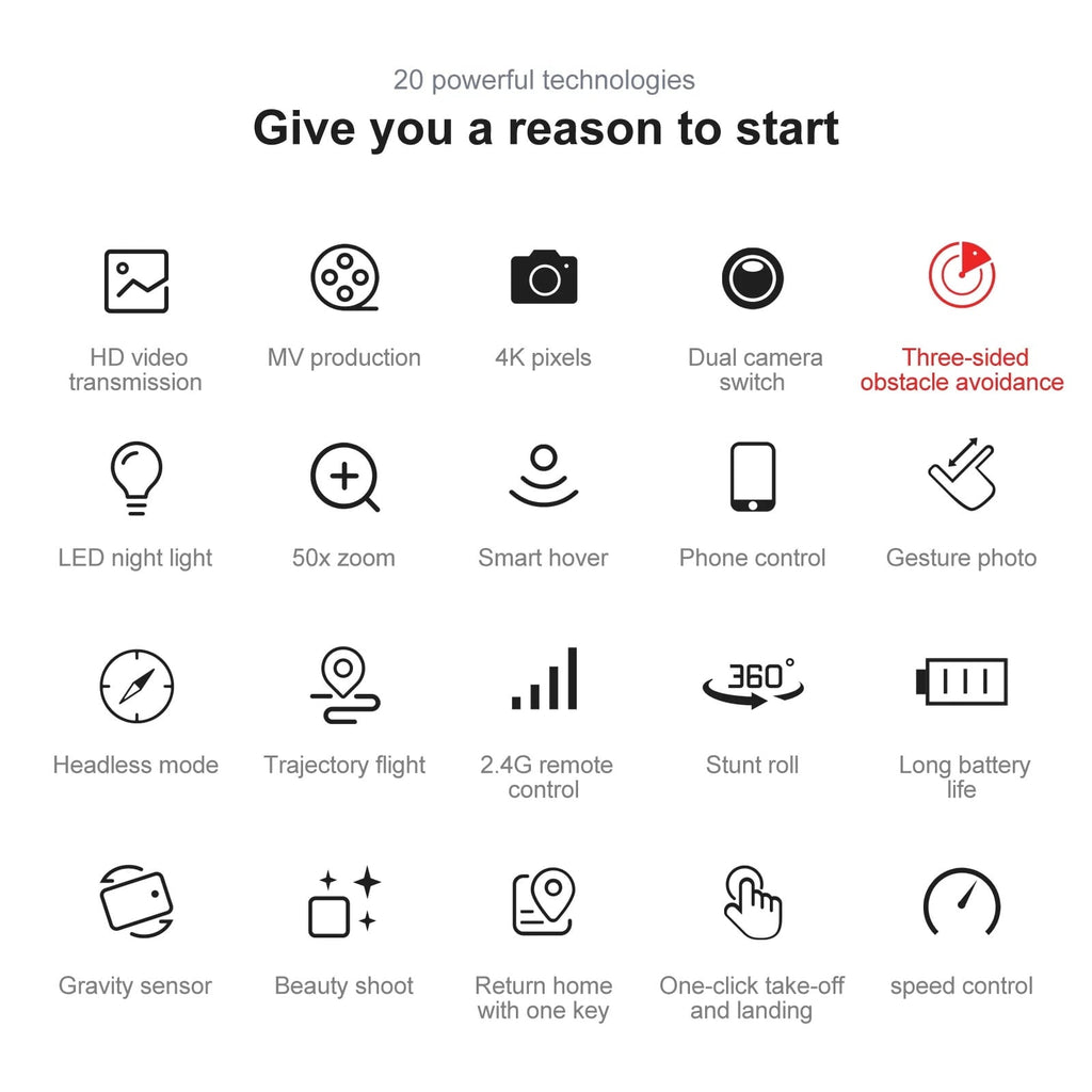 BEEPRINCESS Drone with 4K HD Dual Camera for Adults Kids, RC Quadcopter with 2 Modular 1800mAh Batteries for 30 Mins Long Flight