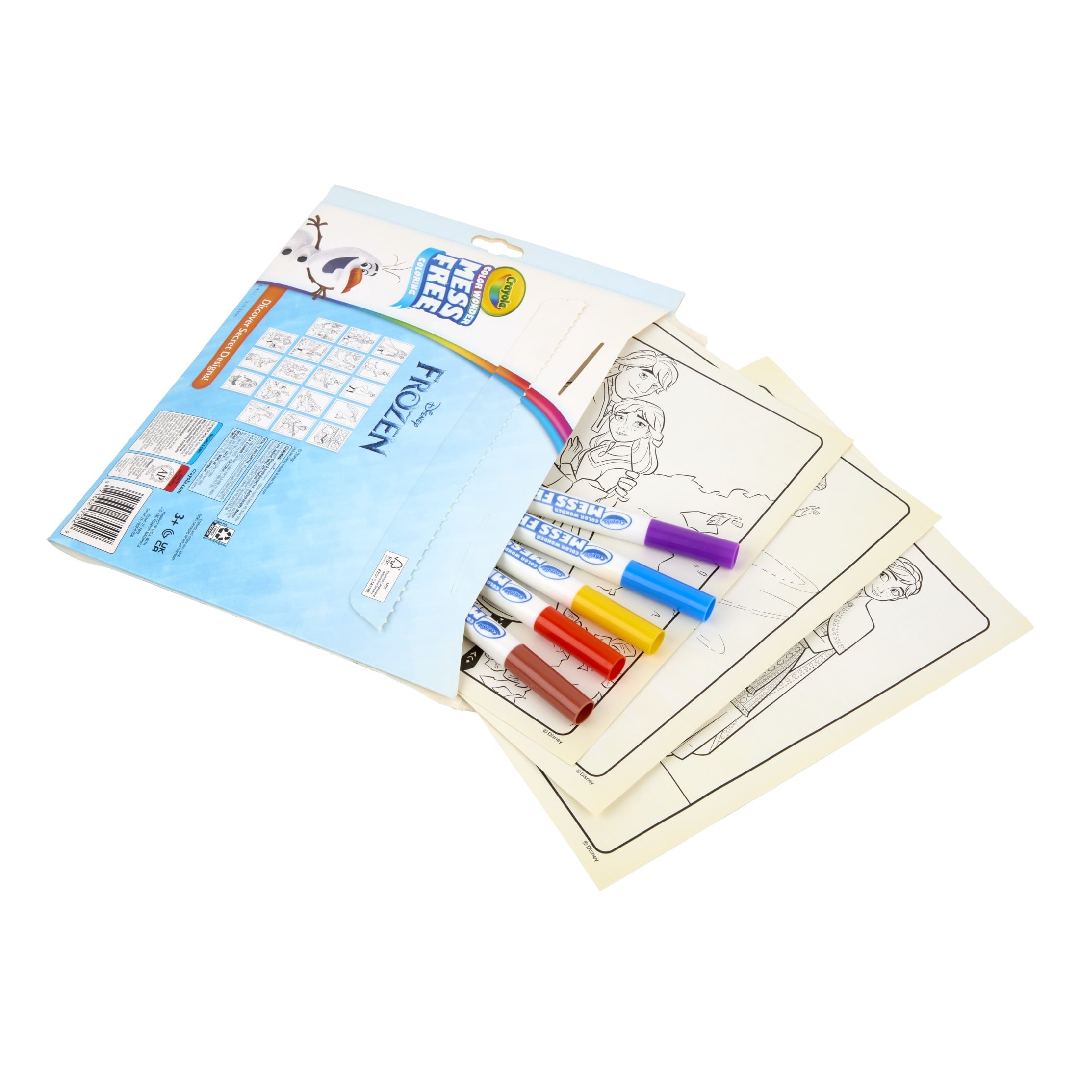 Crayola Color Wonder Mess Free Frozen 2 Coloring Set, 18 Pgs, Stocking Stuffers for Toddlers, Frozen Holiday Gift, Ages 3+