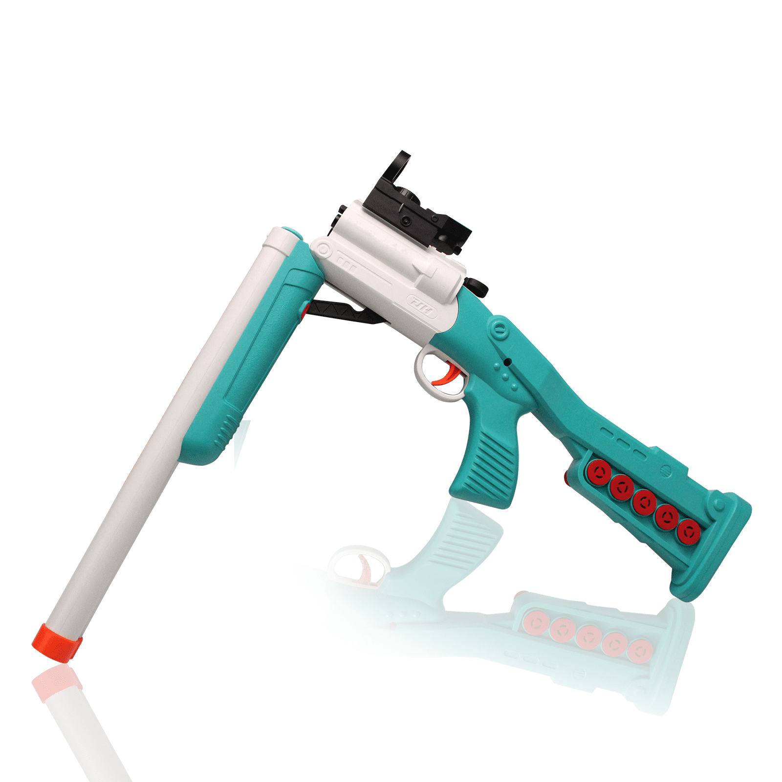 BIU BLASTER Double Barrel Toy Foam Blaster with Shell Ejection 2-in-1 Soft Bullet Shotgun, Ideal Gift for Ages 14+