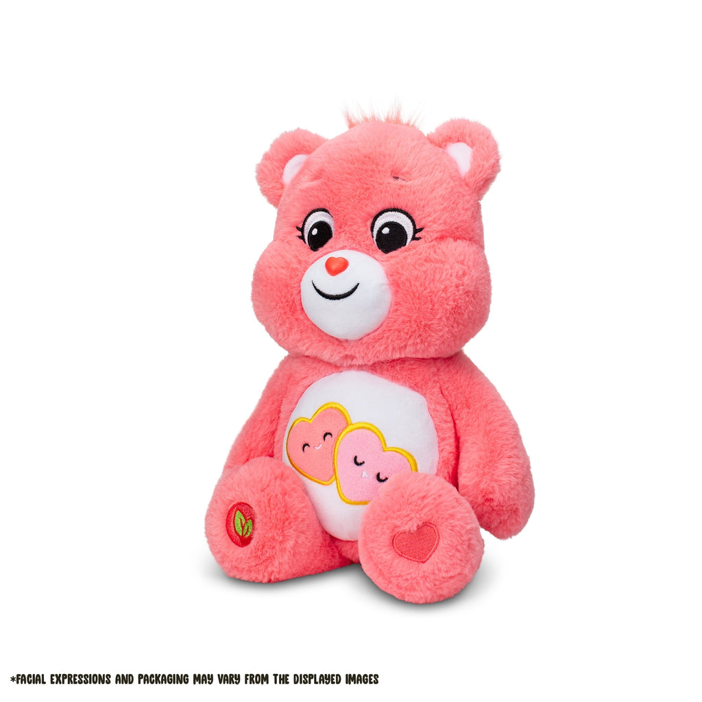Care Bears 14" Love-A-Lot Bear Plushie - Medium Size - Soft and Huggable Stuffed Animal, Ages 4 Years and up