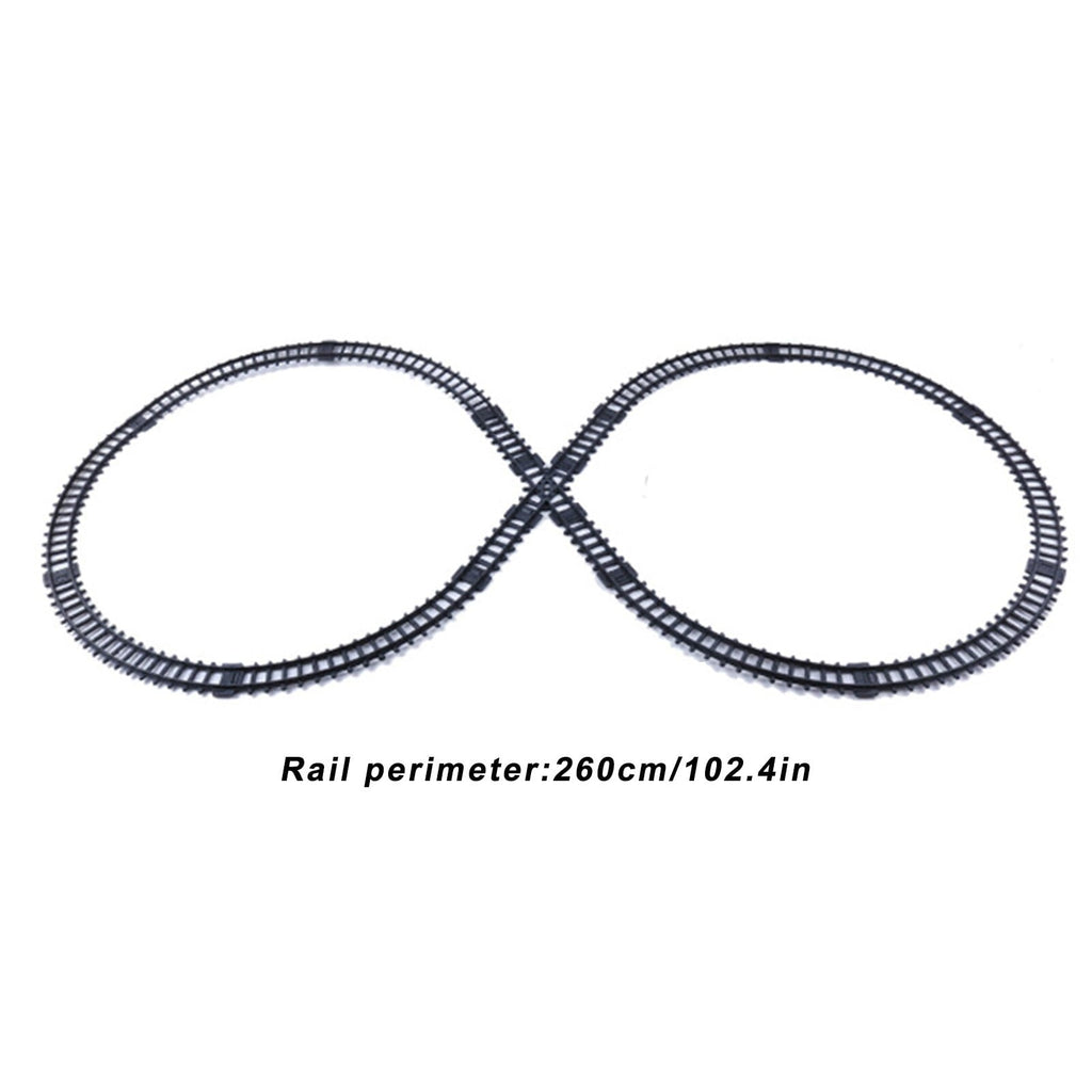 Chmadoxn Christmas Train Set Railway Tracks Sets Battery Operated Locomotive Engine and 8.5 Ft Tracks Playset for Under The Tree Electronic Toys Gift for Kids