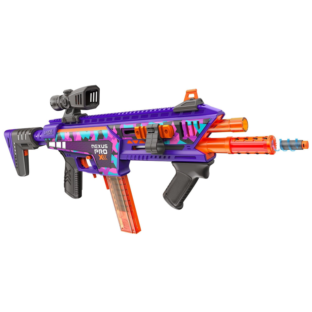Adventure Force Tactical Strike Nexus Pro X Ultimate Half-Length Pro Foam Dart Blaster, up to 200 ft with Accuracy Booster and Protective Eyewear, 14+