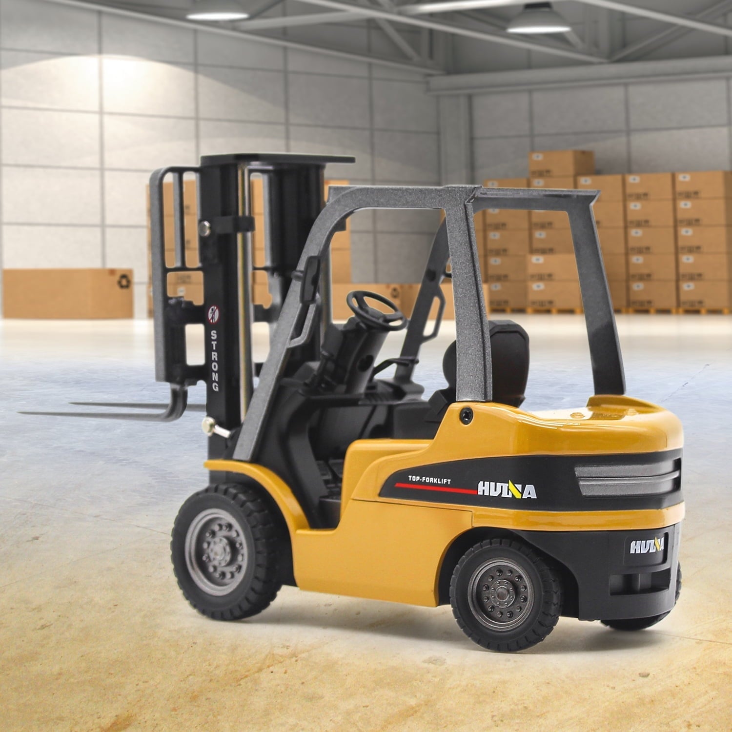 Die-cast Forklift Truck Toys, 1/50 Scale Metal Engineering Vehicle Fork Truck, High Detail Construction Vehicles Model Forklift Decoration Toy Gift for Kids