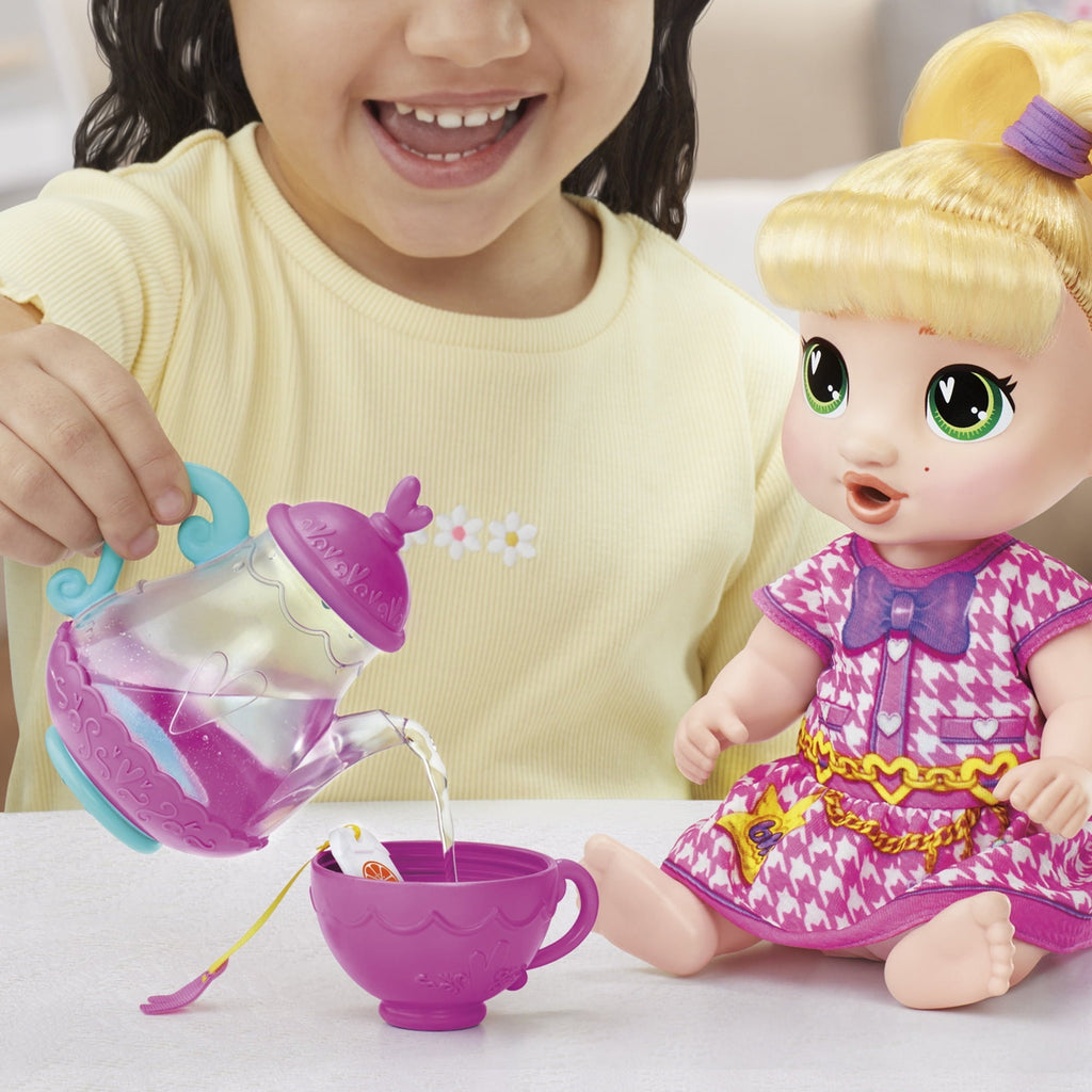 Baby Alive Bubbly Tea Party LaLa GooGoo, Blonde Hair Baby Doll, Holiday Gifts for Girls & Boys Ages 3 and up