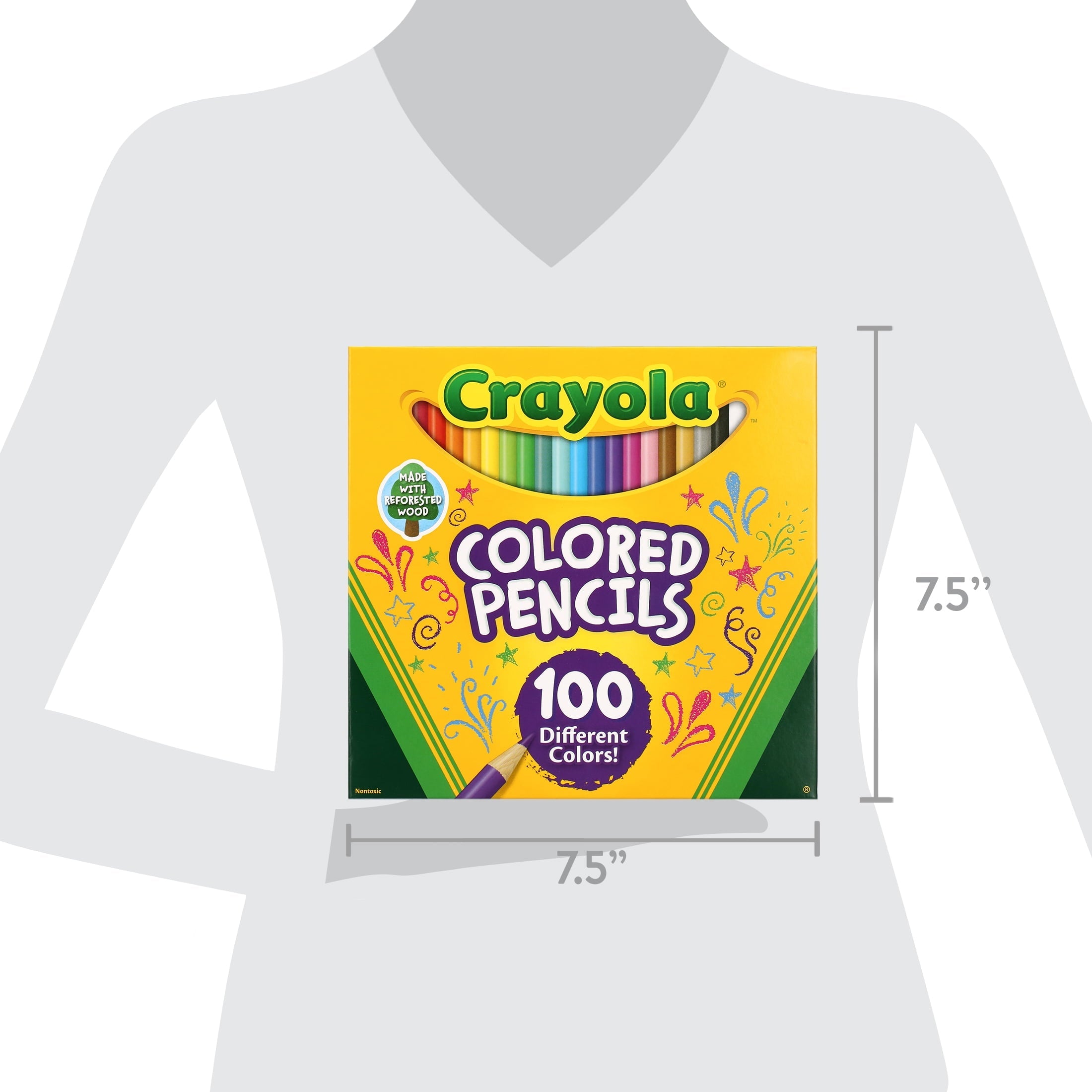 Crayola Colored Pencils, 100 Ct, School Supplies, Adult Coloring Pencils, Classroom Must Haves, Teacher Appreciation Gift