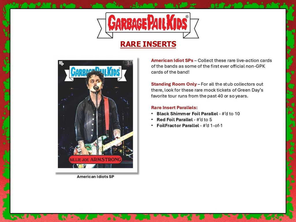 2024 Topps Garbage Pail Kids Battle Of The Bands: Green Day Hobby Box - ( Trading Cards)