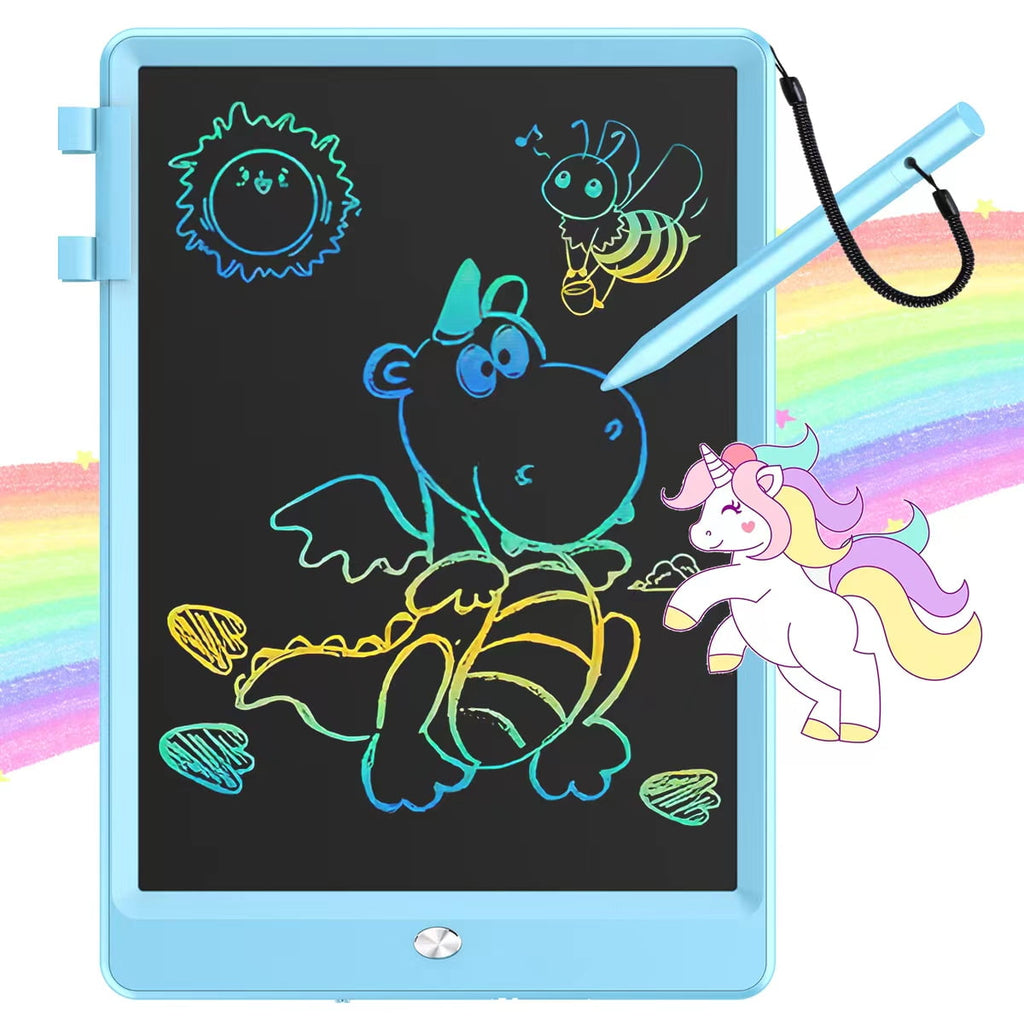10 Inch LCD Writing Tablet, Colorful Toddler Doodle Board Drawing Tablet, Erasable Electronic Drawing Pads, Reusable Educational and Learning Drawing Tablet for Boys Girls 3 4 5 6 Years Old