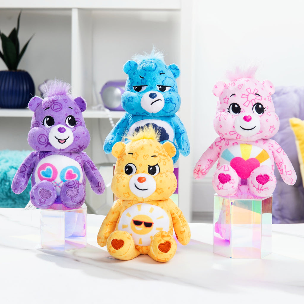 Care Bears 8 Inch Plush 4-Pack Treasure Box Wave 2 - Soft Huggable Material! For Kids 4 Years and up.