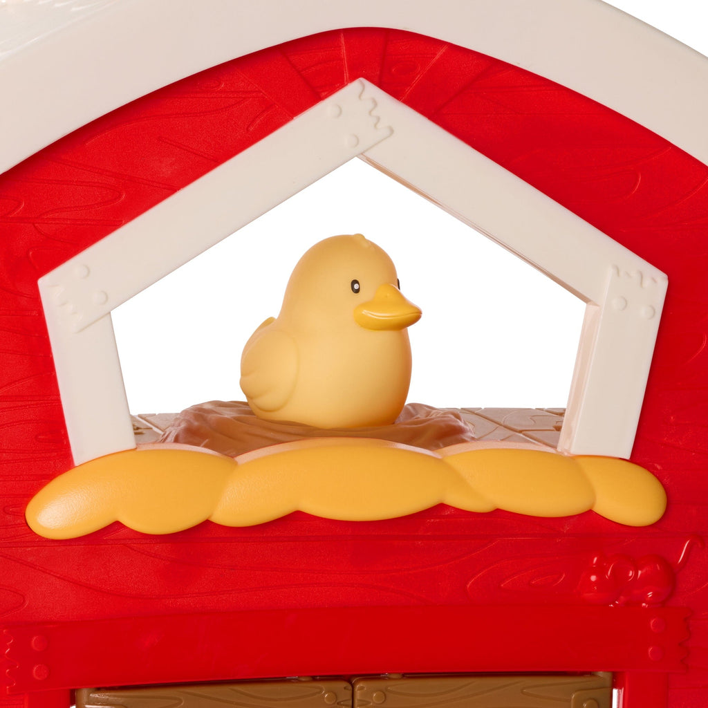 Battat My First Barn Rustic Red Foldable Farm Playset for 18 Months +