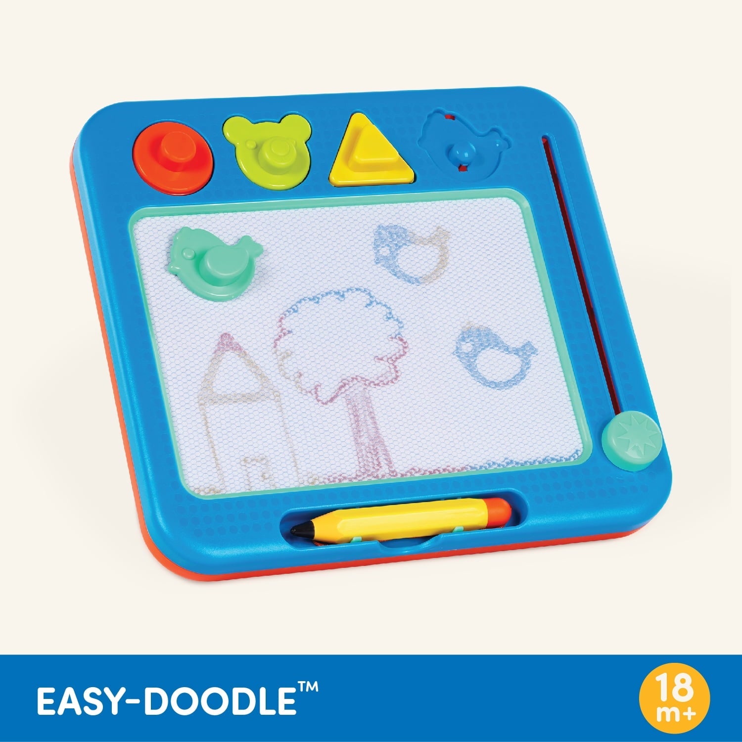 Battat Easy-Doodle Magnetic Drawing Plastic Board with Color Reveal, Toddler and Preschool Toys