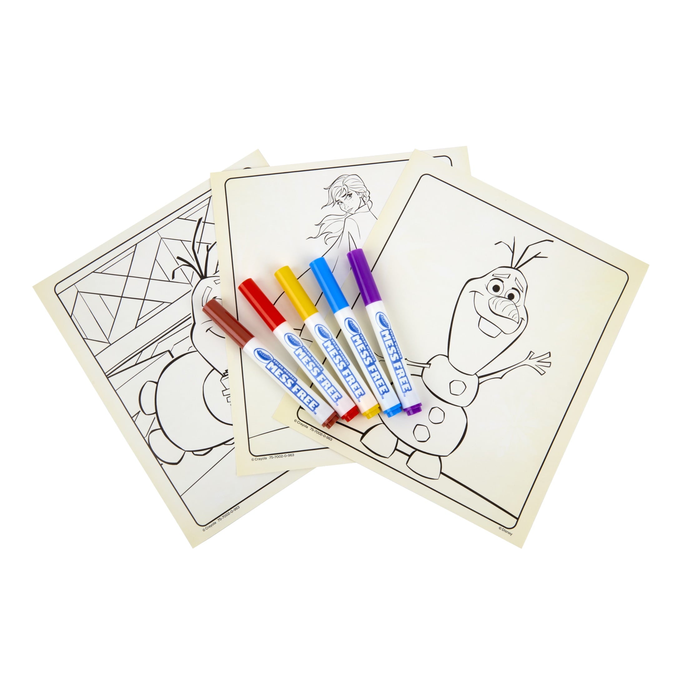 Crayola Color Wonder Mess Free Frozen 2 Coloring Set, 18 Pgs, Stocking Stuffers for Toddlers, Frozen Holiday Gift, Ages 3+