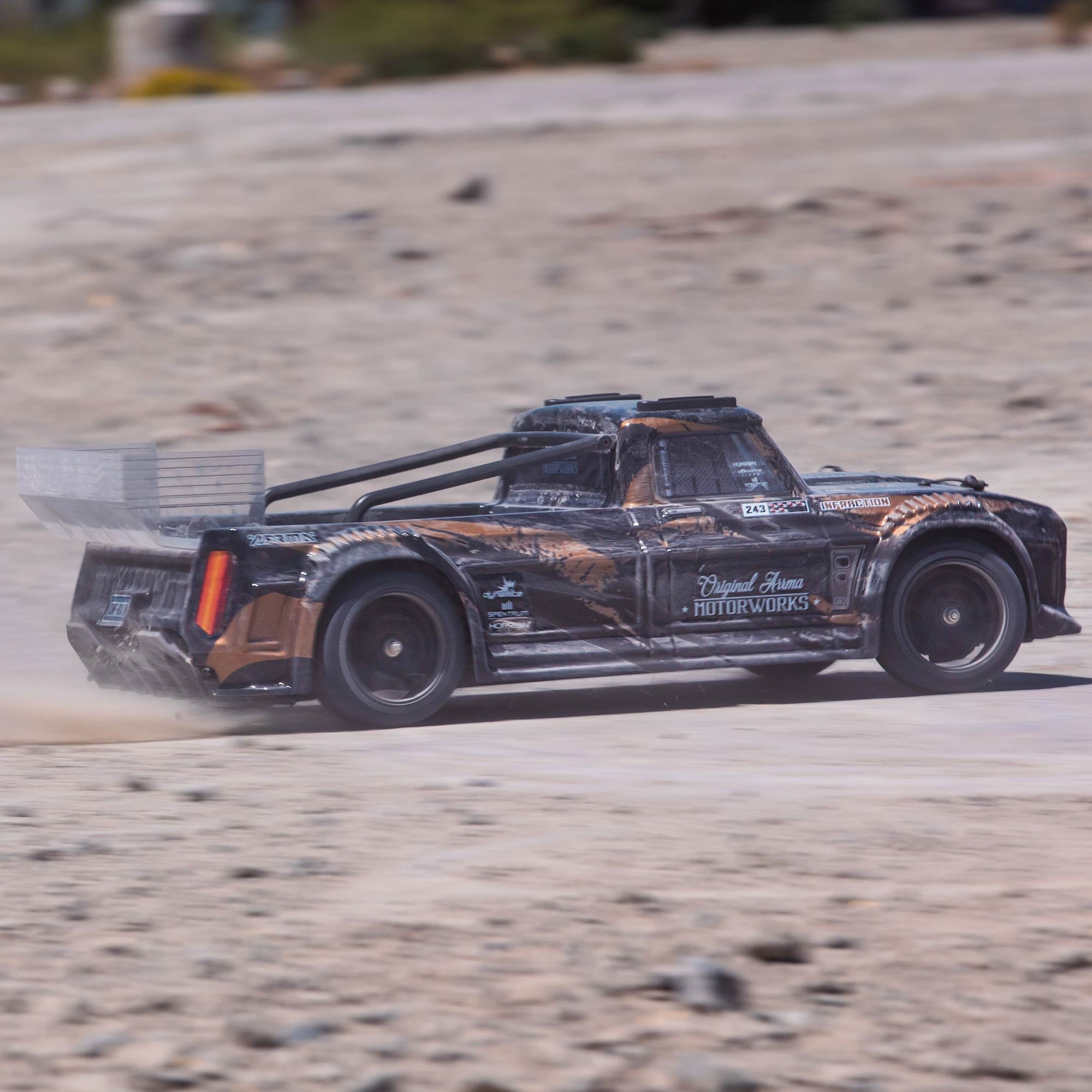 ARRMA RC Truck 1/8 INFRACTION 4X4 3S BLX 4 Wheel Drive All-Road Street Bash Resto-Mod Truck RTR Batteries and Charger Not Included Gold ARA4315V3T1 Trucks Electric RTR Other