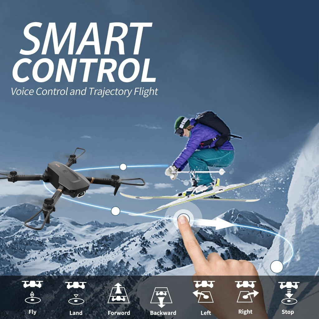 4DRC Drone with 1080P HD Camora for Kids and Sons, FPV Live Vedio 2 Meduler Batteries Black