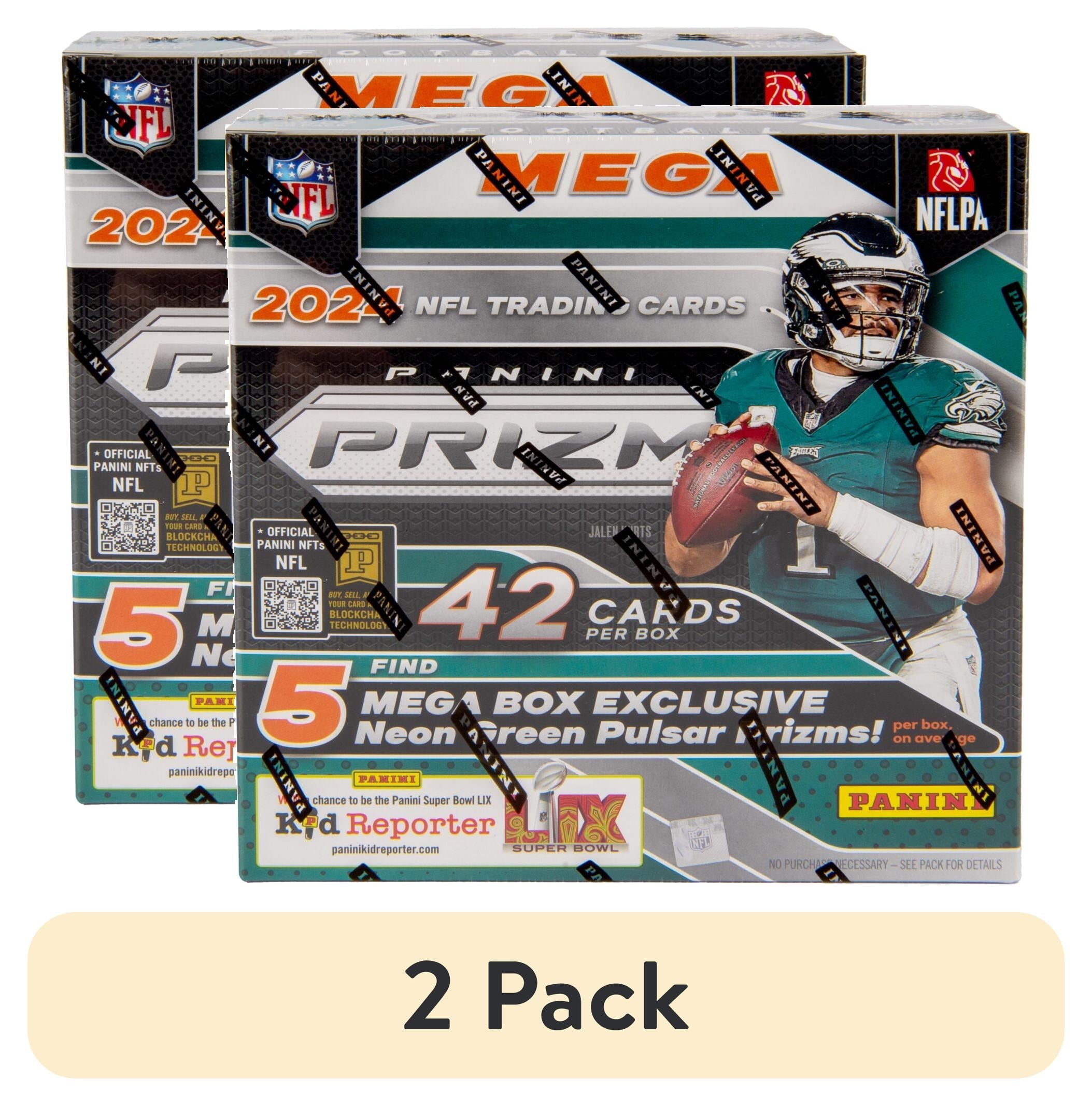 (2 pack) 2024 Panini Prizm Football Trading Cards Mega Box