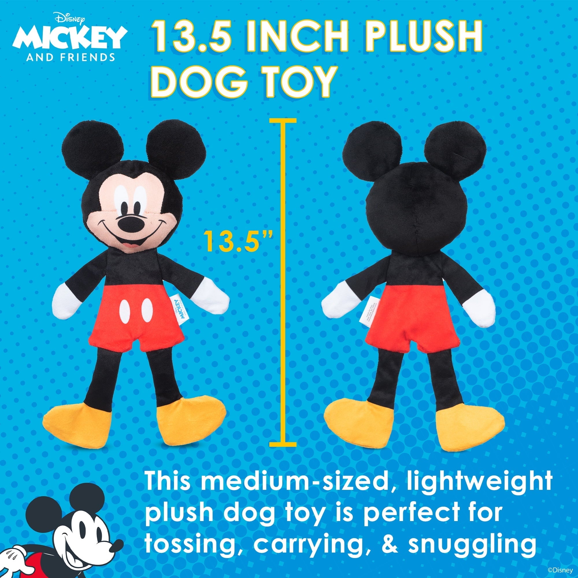 Disney Mickey & Friends: 12" Mickey Mouse Plush Stuffed head flat body Toy