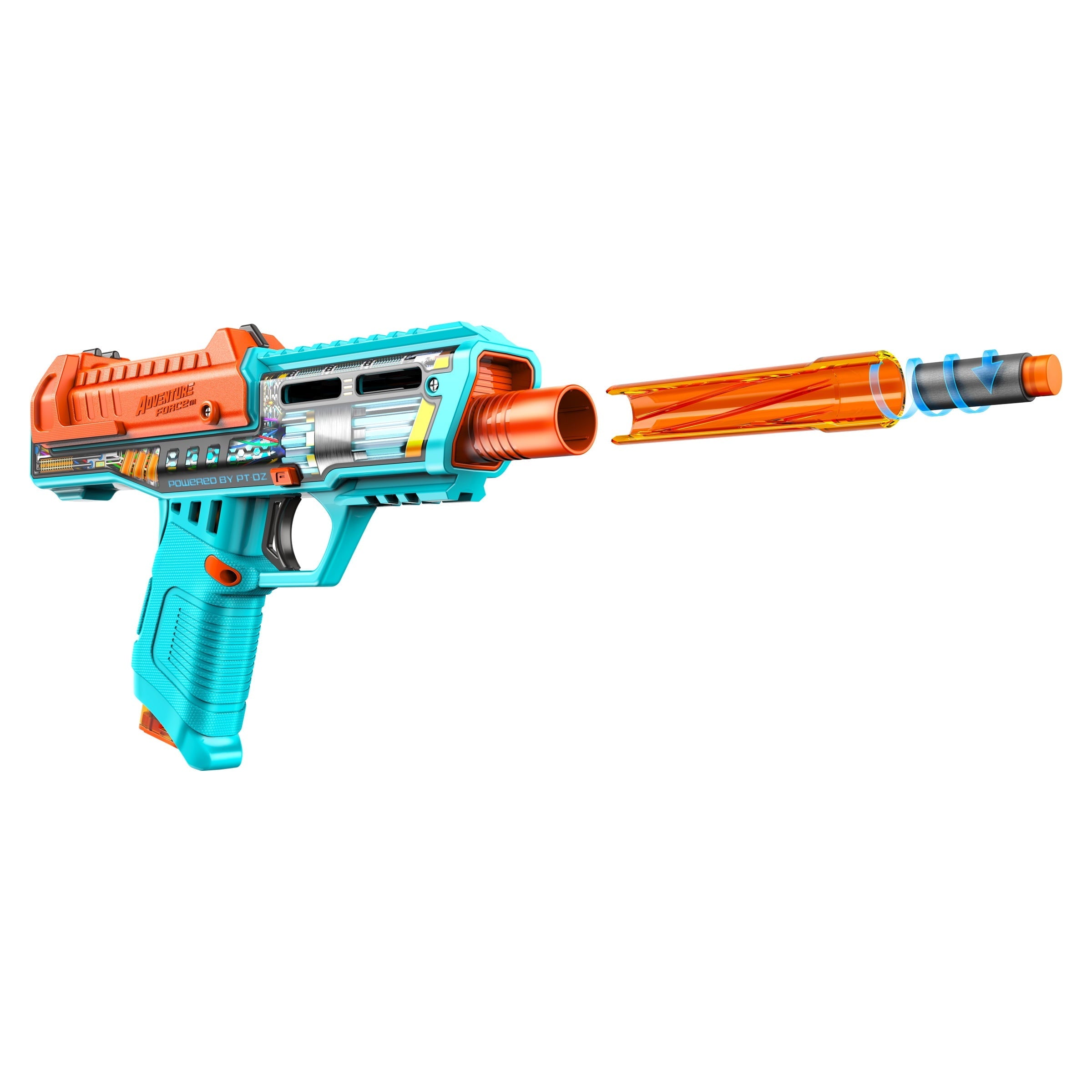 Adventure Force Tactical Strike Brute Pro Ultimate Clip-Fed Slamfire Half-Length Dart Blaster, Shoots up to 145 ft., 17-Piece Pro Blaster Set with Accuracy Booster, 14+