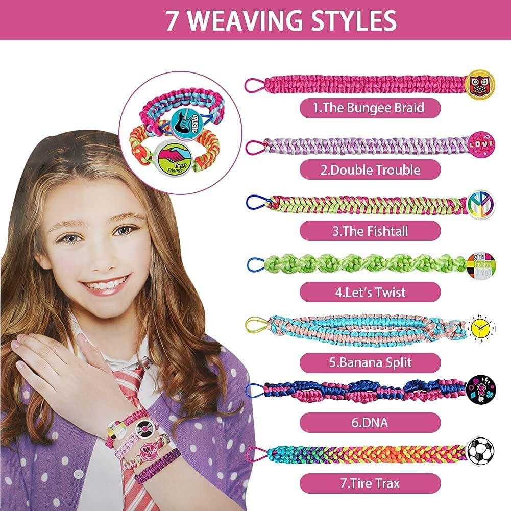 CandWuom Friendship Bracelets Making Kit for Girls, DIY Craft Kit Toys for Girls 8-12 Years Old Kids Favored Birthday School Gifts