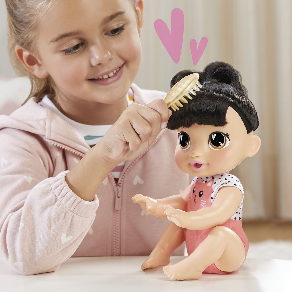 Baby Alive Crawl 'n Play Katie Kat Doll, Black Hair, Electronic Kids Toys for Girls & Boys 3+