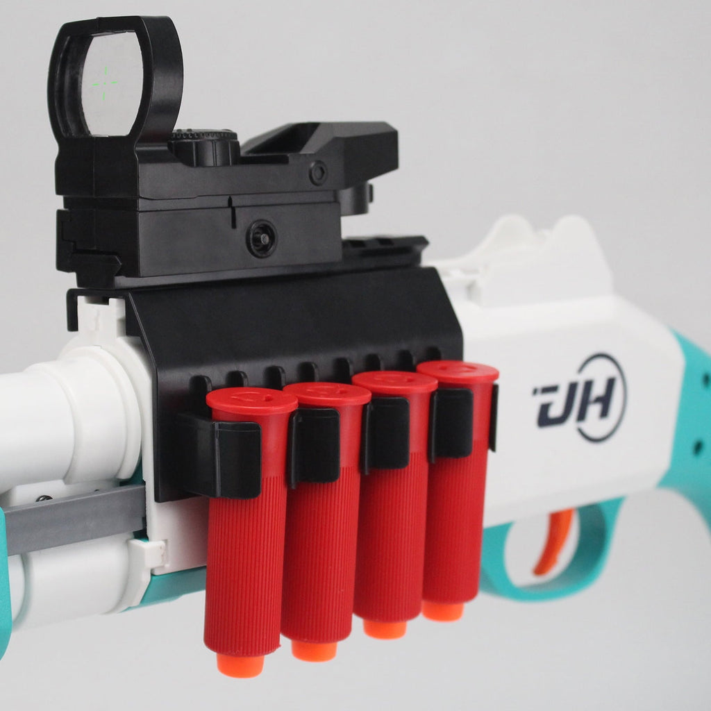 BIU BLASTER Foam Dart Blasters 30-inch Shell Ejecting Design for Indoor and Outdoor Play, 14+ Years, Gold