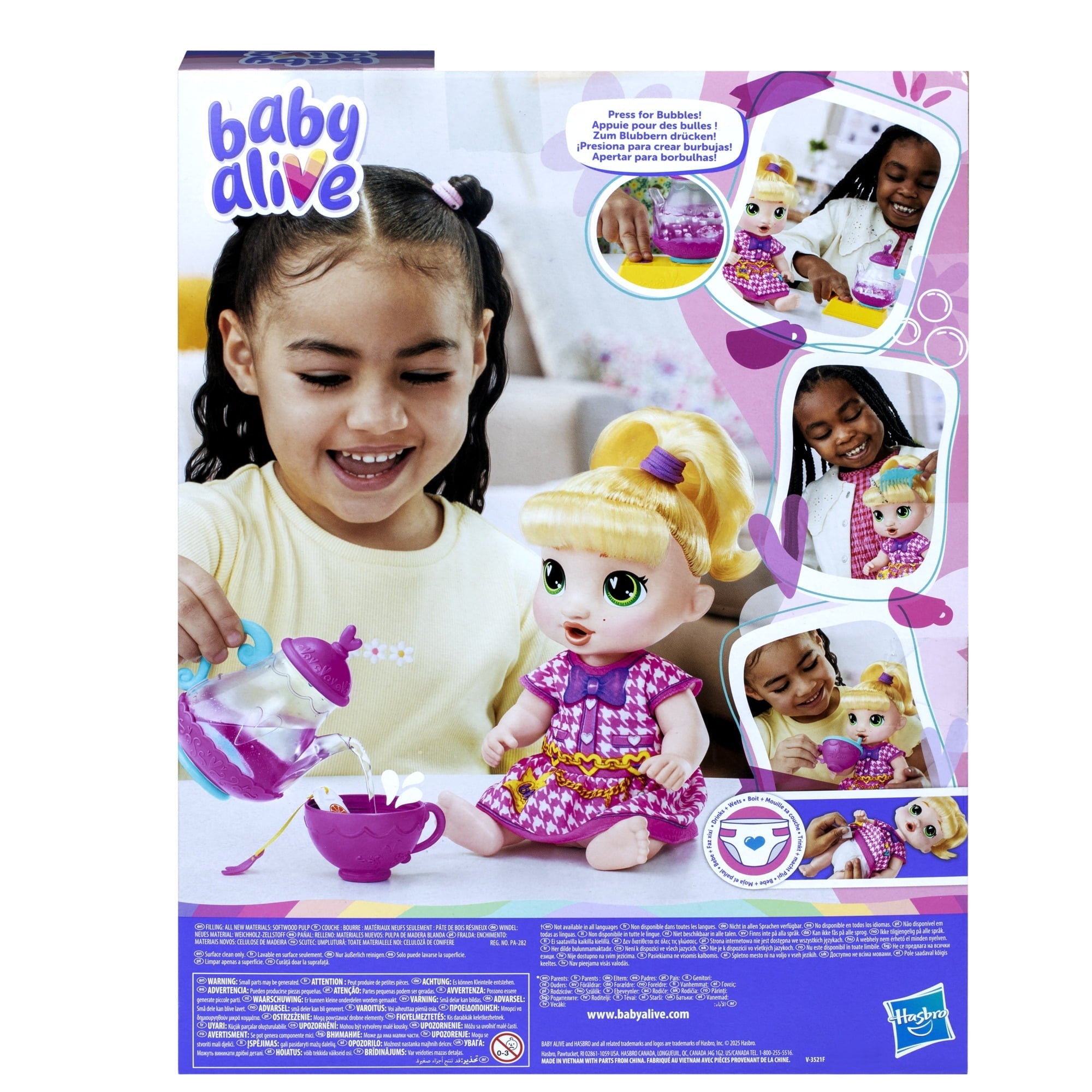 Baby Alive Bubbly Tea Party LaLa GooGoo, Blonde Hair Baby Doll, Holiday Gifts for Girls & Boys Ages 3 and up