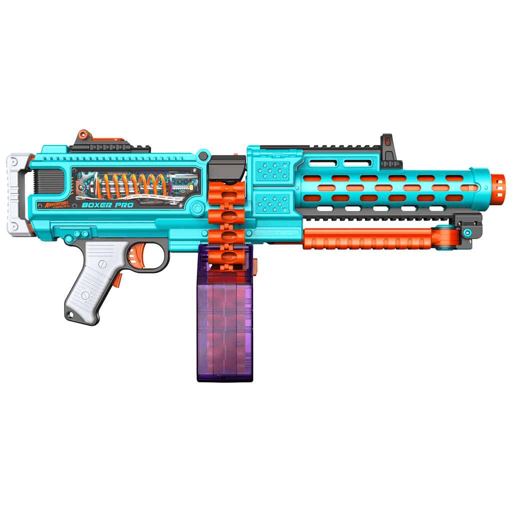 Adventure Force Tactical Strike Boxer Pro Ultimate Pro Flywheel Full-Auto Motorized Belt Blaster, Shoots Up to 150 FT, 55-Piece Pro Blaster Set up to 6 Rounds per Second, 14+