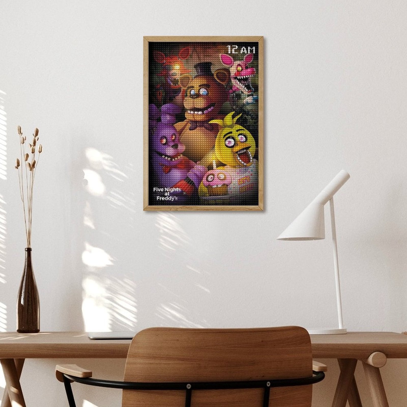 Diamond Painting Set Five Nights At Freddy's FNAF Diamond Art Painting with Diamond DIY Set for Bedroom Living Room Bathroom Wall Decoration 8"x12"