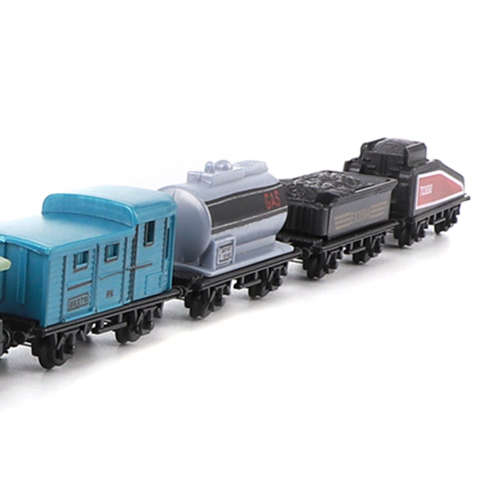 4 Sets Mini Trains Toy Pull Back Steam Trains Model Set Assorted Styles for Children Christmas Gift Birthday Gift For 3-6 Year Old