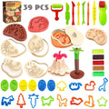 39 Pcs Play Dough Pack, Dinosaur Color Dough Toys, Playdough Pack Sets Clay Toys for Girls Boys 3-6 Years