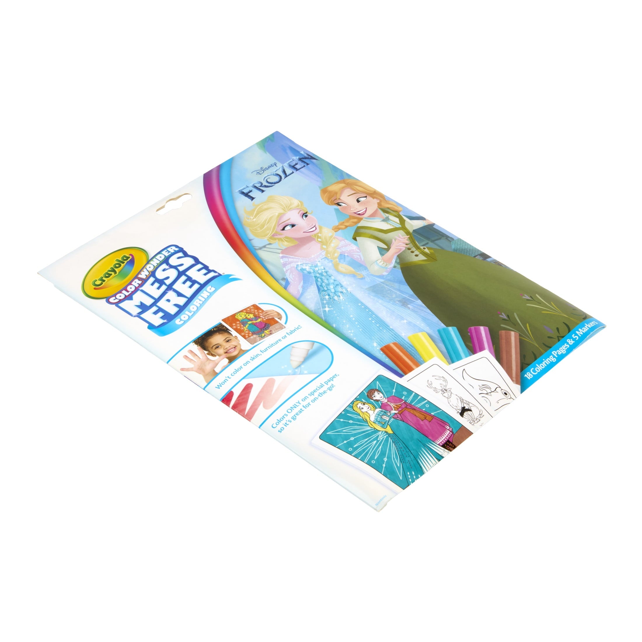Crayola Color Wonder Mess Free Frozen 2 Coloring Set, 18 Pgs, Stocking Stuffers for Toddlers, Frozen Holiday Gift, Ages 3+