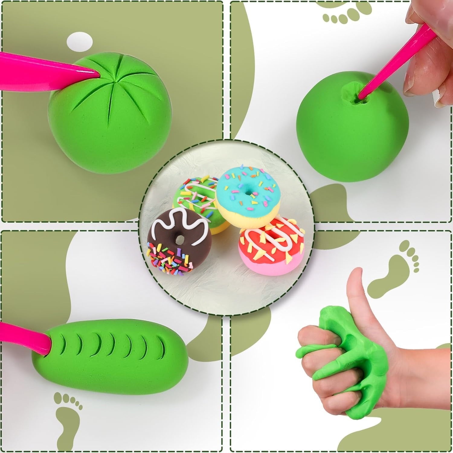 CiaraQ Air Dry Clay, 100 Colors Modelling Clay for Kids, Non-Sticky, Toys Gifts for Age 3+ Years Old