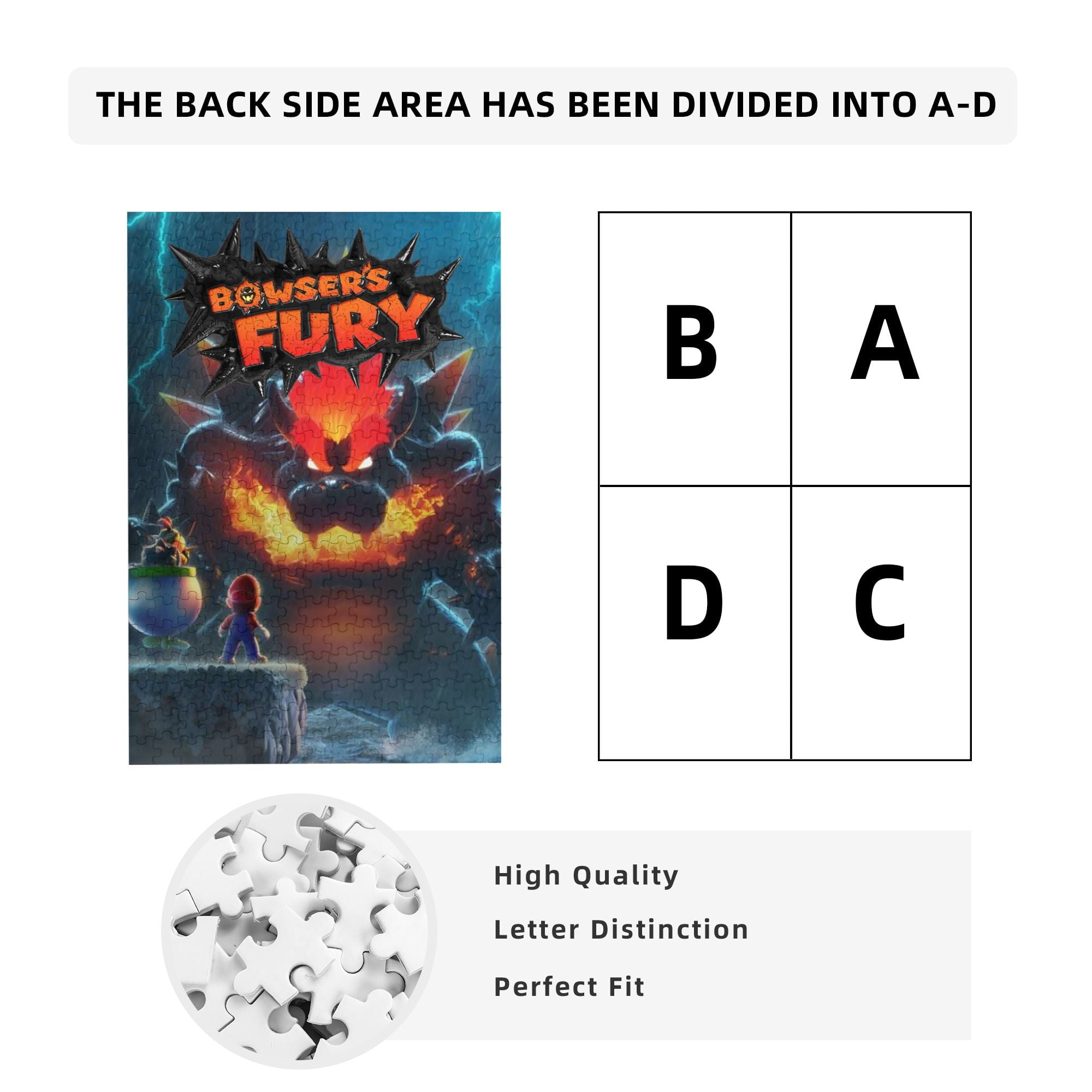 Bowser Fury Wooden Jigsaw Puzzle 300 Pieces Game For Adults Gift Toys Art Home Decor