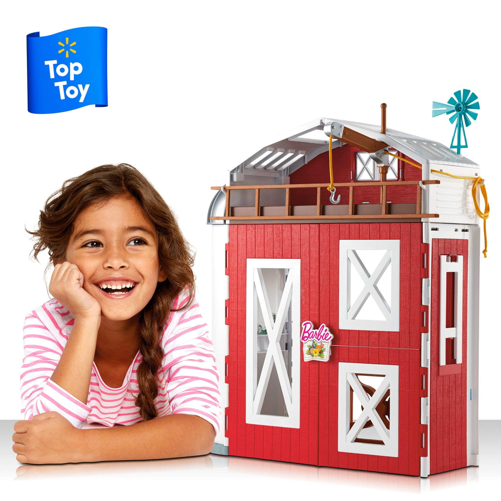 Barbie Horse Barn Playset with 25+ Feeding & Grooming Accessories [Walmart Exclusive]