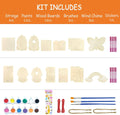 2 Set Diy Bird House Wind Chime Kits, Birdhouse Kit Crafts for Kids Ages 4-12, Build and Paint Birdhouses Wooden Arts Craft, Outdoor Toys, Ideal Birthday, Children's Day Gifts