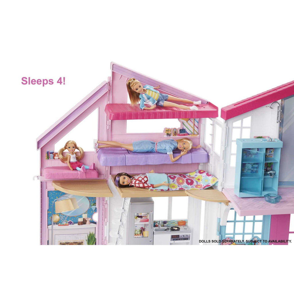 Barbie Malibu House Dollhouse Playset with 25+ Furniture and Accessories [Walmart Exclusive]