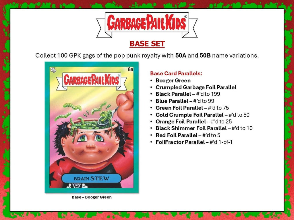 2024 Topps Garbage Pail Kids Battle Of The Bands: Green Day Hobby Box - ( Trading Cards)