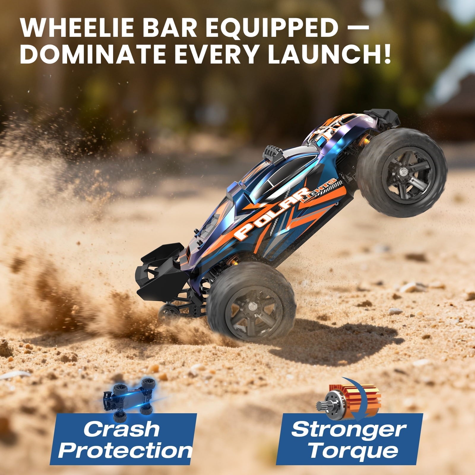 AUOSHI 1:14 Fast RC Toy Car,40+MPH Remote Control Off-Road Truck with Full Metal Drivetrain, 4WD All-Terrain, 2 Batteries, 70 Min Runtime, LED Lights, Waterproof – Great Gift for Kids, Teens & Adults