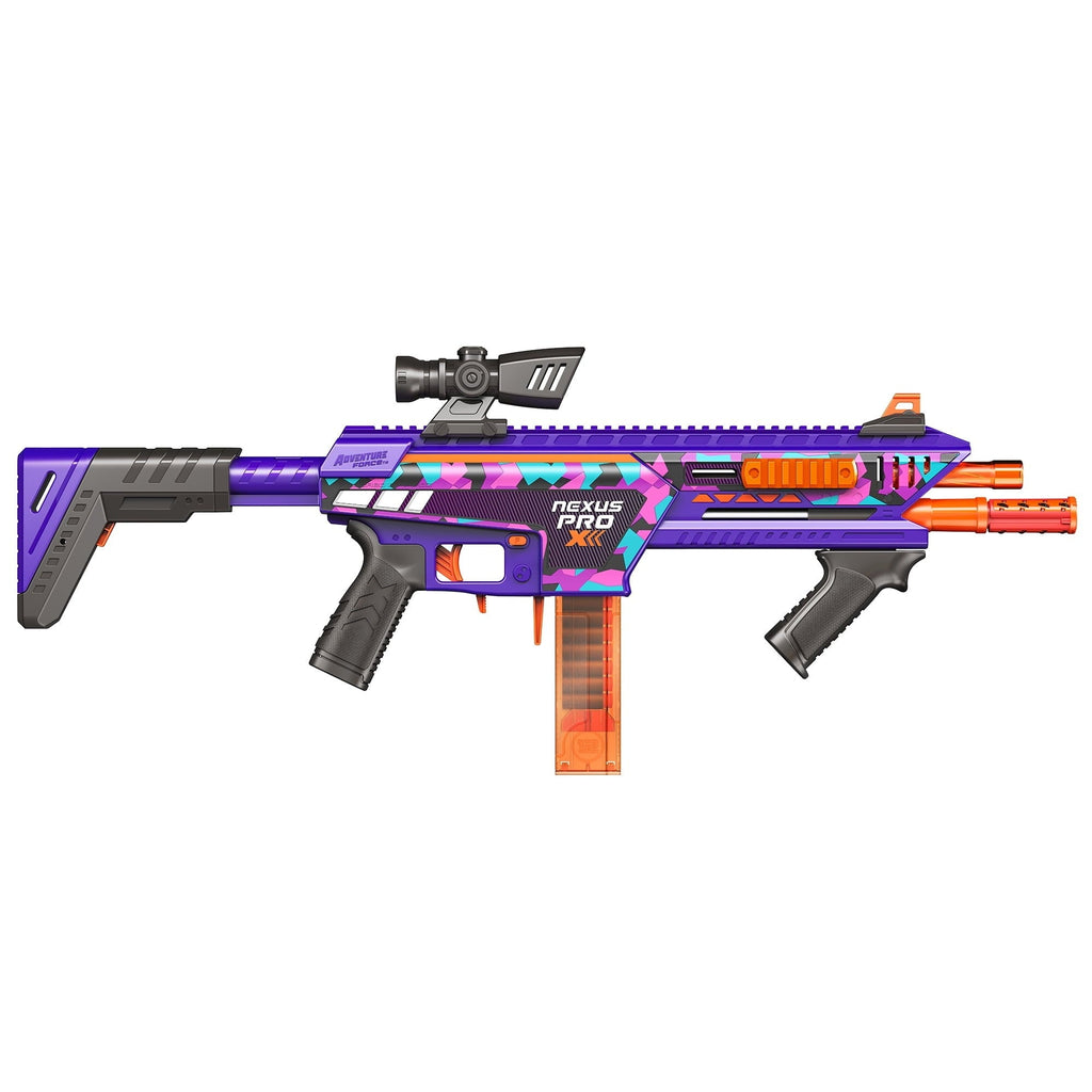 Adventure Force Tactical Strike Nexus Pro X Ultimate Half-Length Pro Foam Dart Blaster, up to 200 ft with Accuracy Booster and Protective Eyewear, 14+