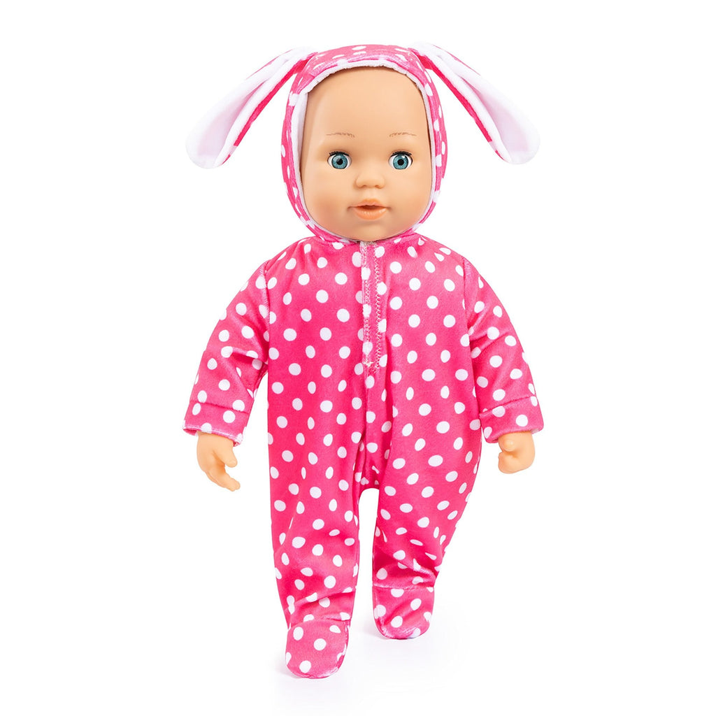 Anna First Words 15" Baby Doll in Bunny Pink & White Polka Dot Onesie