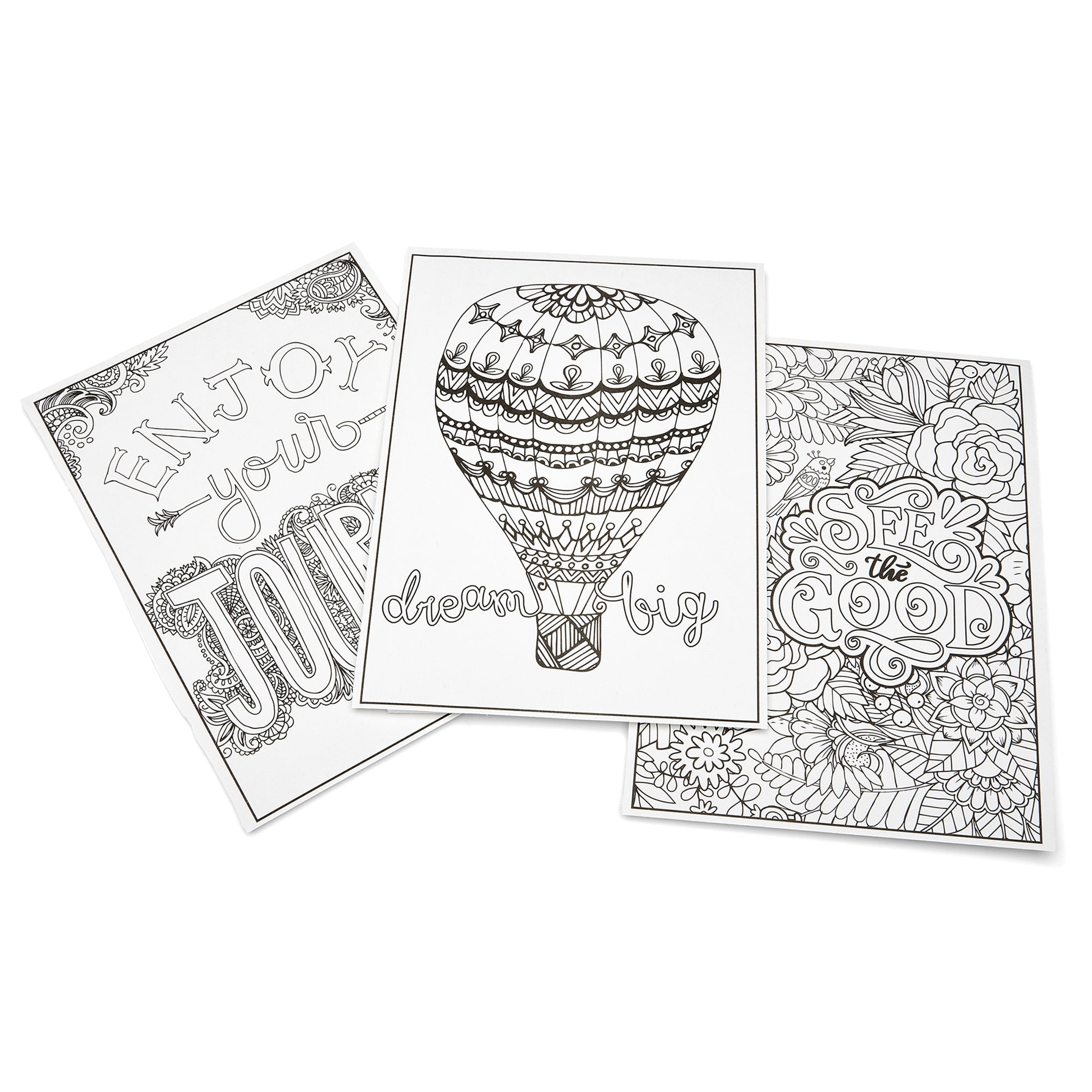 Cra-Z-Art: Timeless Creations, Words of Wonder New Adult Coloring Book, 64 Pages