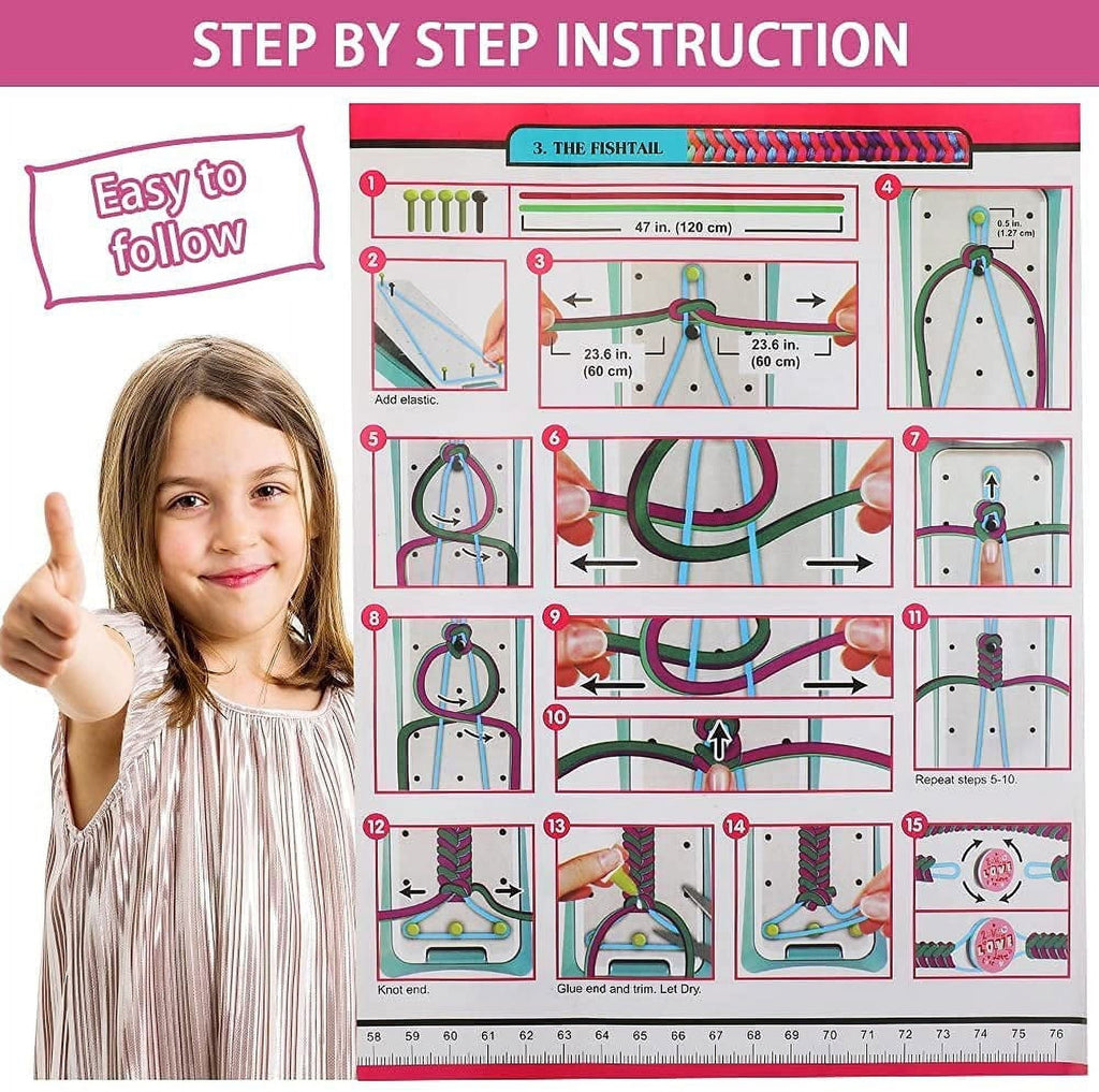 CandWuom Friendship Bracelets Making Kit for Girls, DIY Craft Kit Toys for Girls 8-12 Years Old Kids Favored Birthday School Gifts