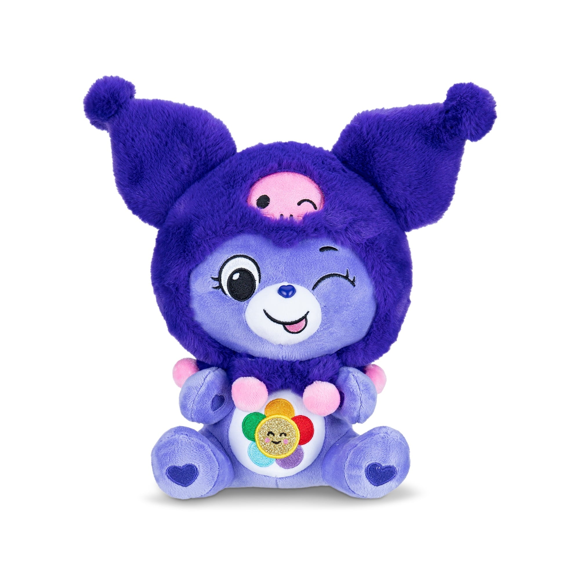 Care Bears x Hello Kitty , Harmony Bear as Kuromi, 10" Collectible Plush, Great Gift for Girls or Boys, Age 4 Year and up