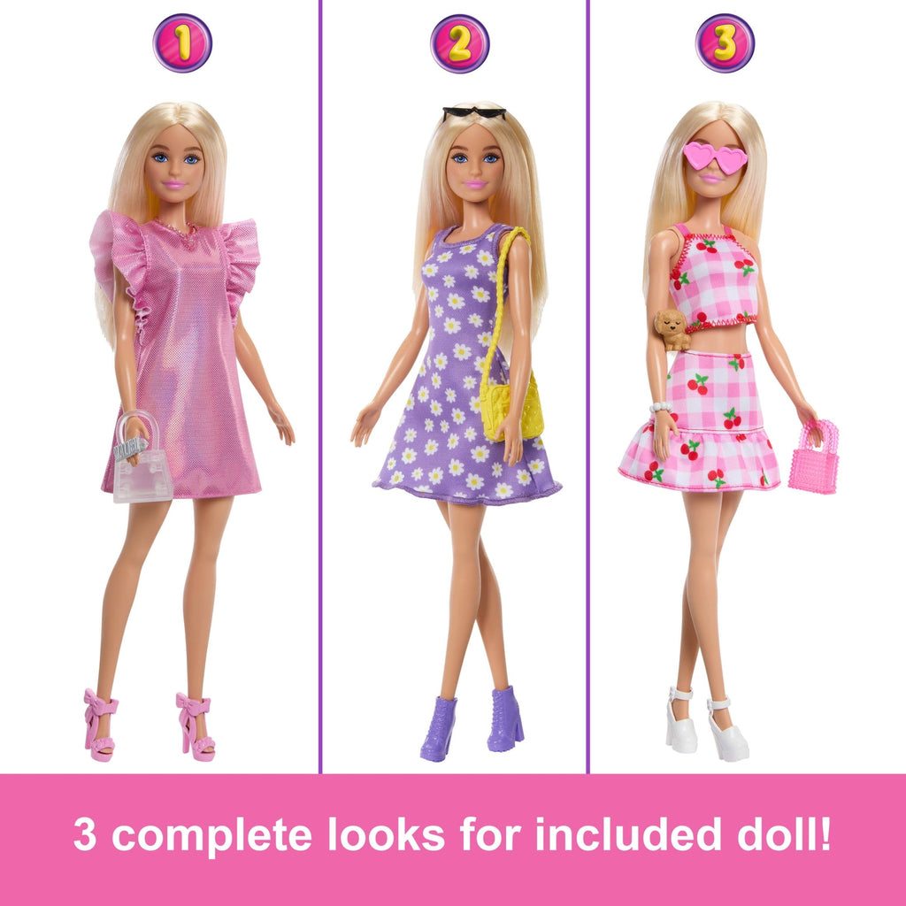 Barbie Dream Closet Toy Playset with Fashion Doll, Clothes, & Accessories, 3-ft-Wide with 25+ Pieces