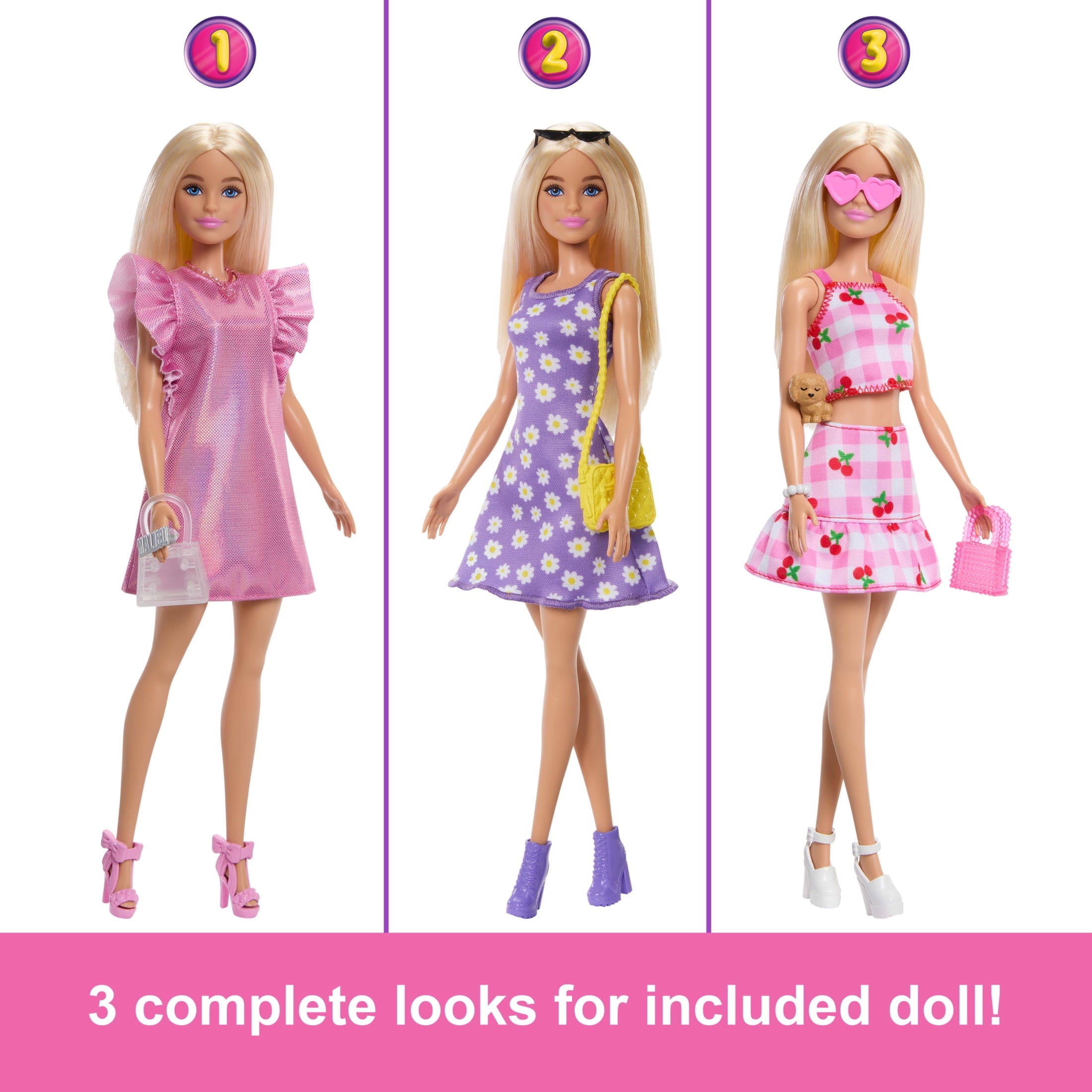 Barbie Dream Closet Toy Playset with Fashion Doll, Clothes, & Accessories, 3-ft-Wide with 25+ Pieces