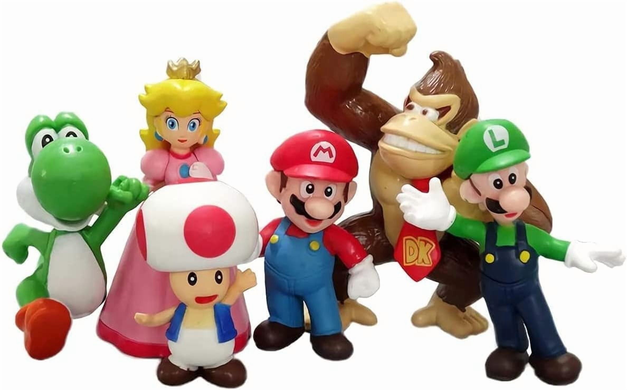 6 Pcs Mini Mario Toys - Mario Toys Action Figures, Mario Brothers Figures Collection Playset, 1.2 "- 2.4 " Tall