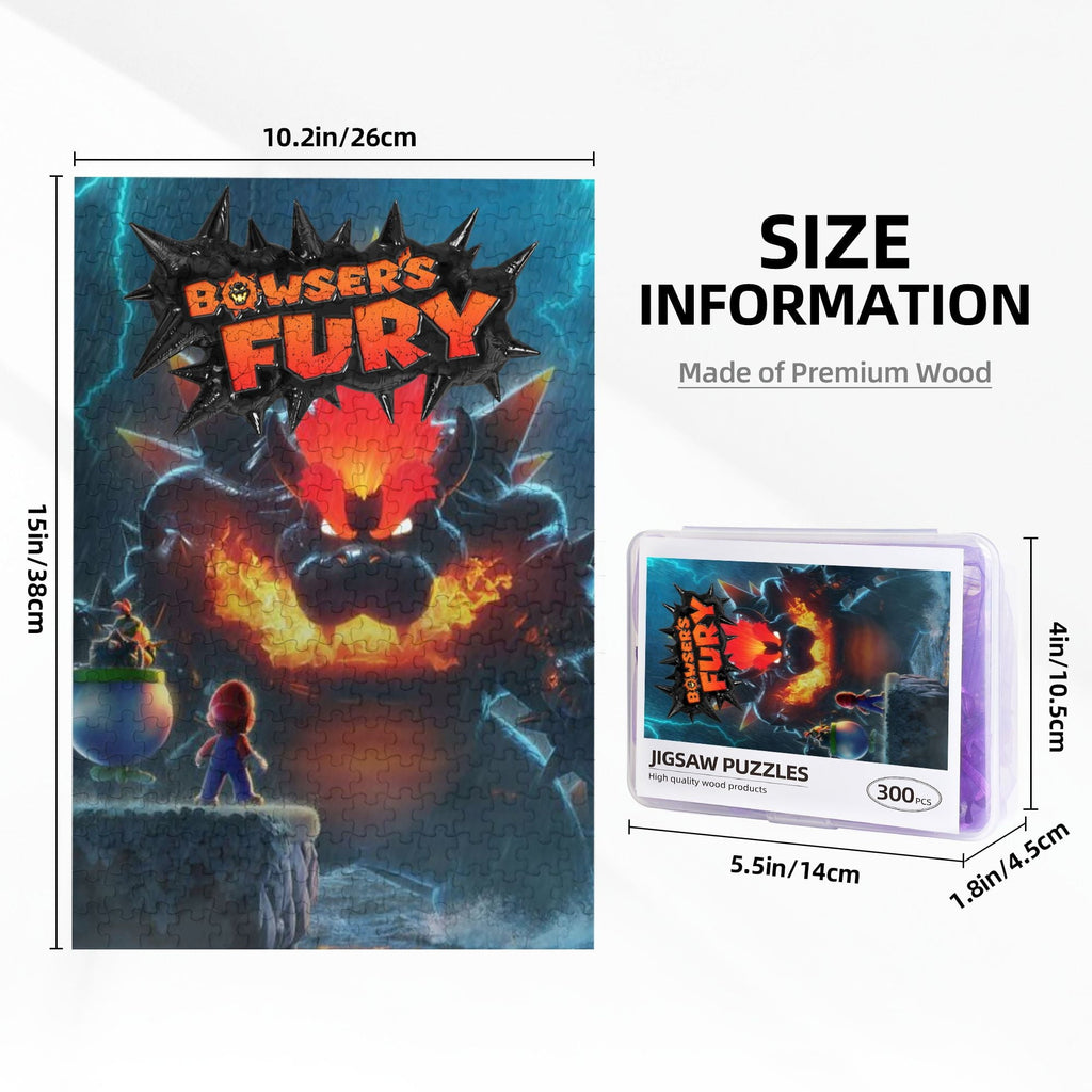 Bowser Fury Wooden Jigsaw Puzzle 300 Pieces Game For Adults Gift Toys Art Home Decor