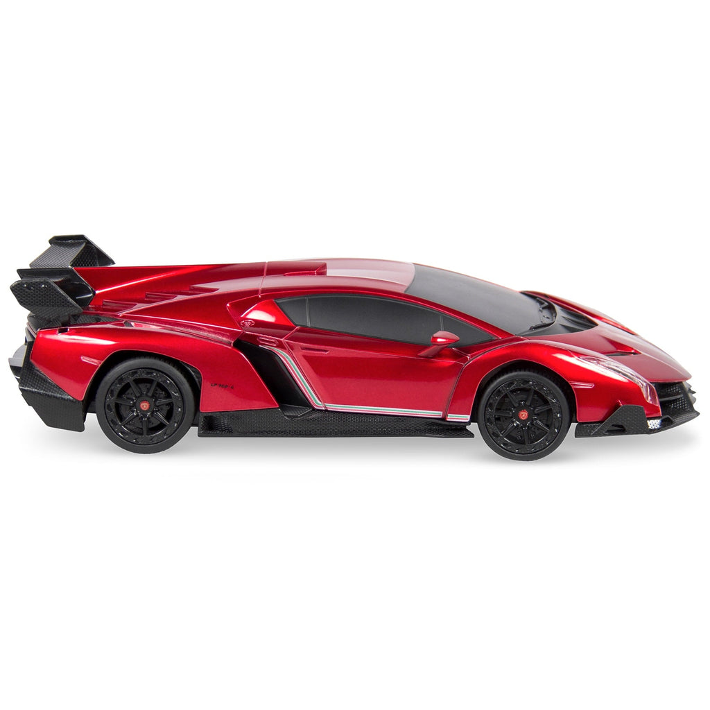 Best Choice Products 1/24 Officially Licensed RC Lamborghini Veneno Sport Racing Car w/ 2.4GHz Remote Control - Red