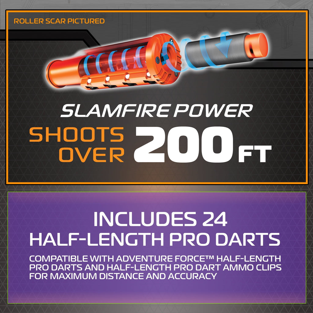 Adventure Force Tactical Strike Nexus Pro X Ultimate Half-Length Pro Foam Dart Blaster, up to 200 ft with Accuracy Booster and Protective Eyewear, 14+