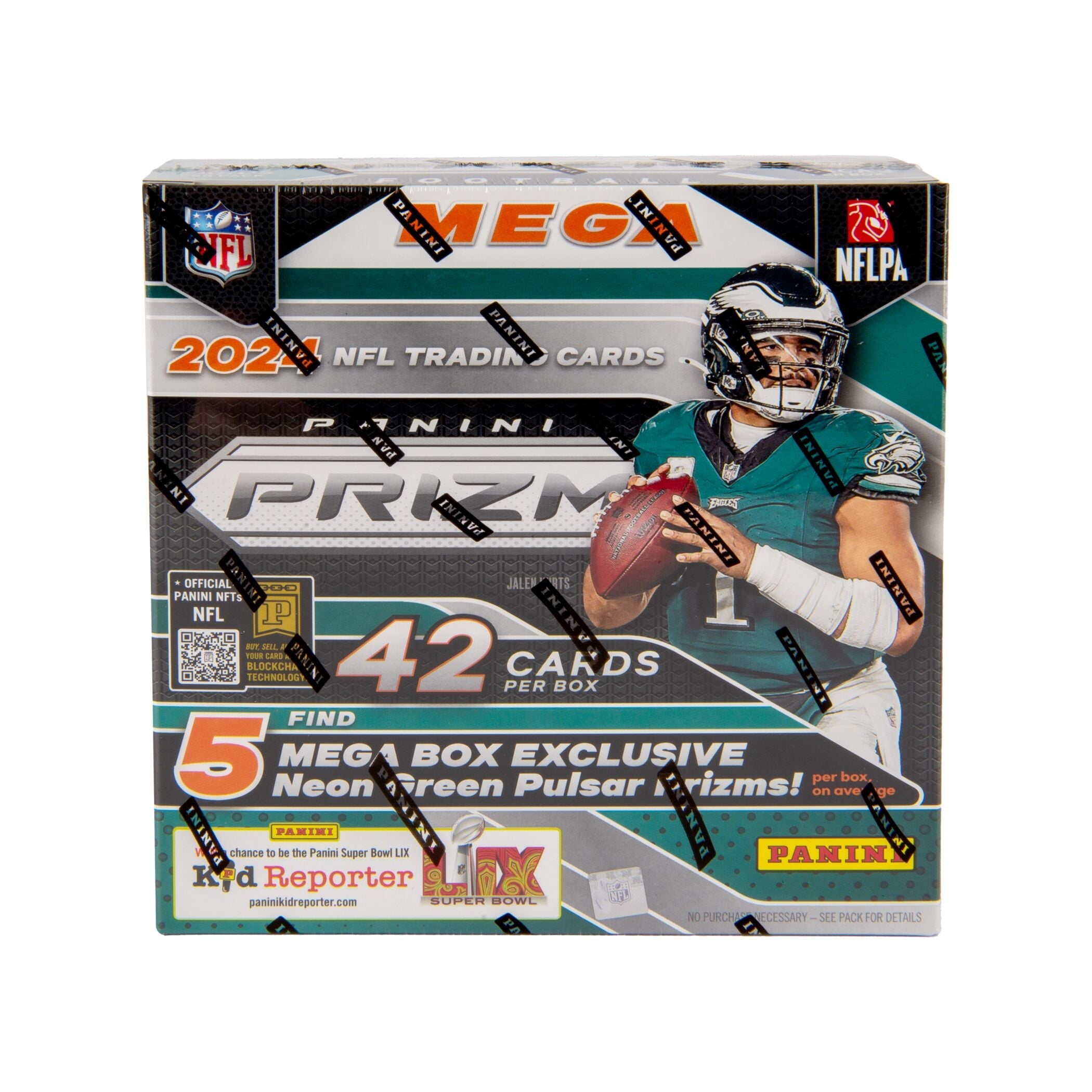 (2 pack) 2024 Panini Prizm Football Trading Cards Mega Box