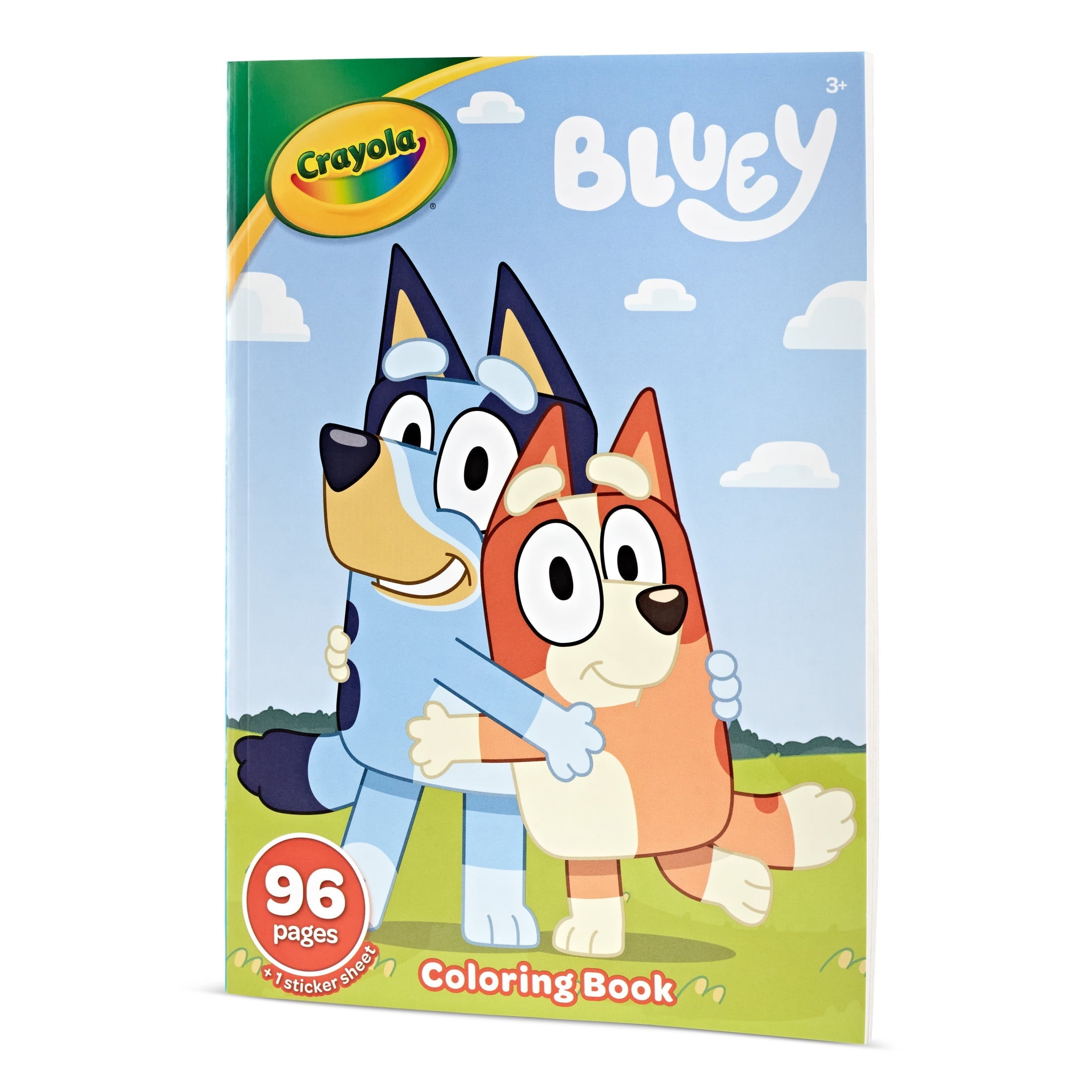 Crayola Bluey Coloring Book with Sticker Sheet, 96 Pgs, Arts and Crafts, Travel Activity, Bluey Gift for Toddlers, Ages 3+